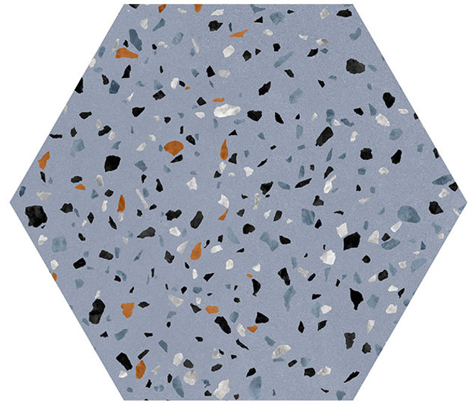 Abstract Series Hexagon Floor Tile ABS-6005 Abstract Blue