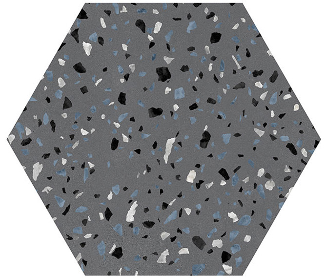 Abstract Series Hexagon Floor Tile ABS-6006 Abstract Graphite