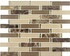 Bella Glass Tiles Interlace Series Crunched Walnut