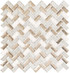 Larati Lane Glass herringbone Mosaic LRL3202 Chiara Fawn