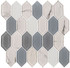 Pascal Adobe Collection Elongated hexagon glass mosaic PAB7103 Carabella Grey