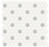 Anatolia Soho Mosaic Tile 1" hexagon with loft grey insert 4501-0450-0