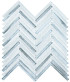 Himalayan Arches Herringbone glass mosaic tile HRS-6033 Nanda Blue