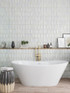 MIR Mosaic Allure Series White Rectangular AL-01WHT-R bathroom wall tile install