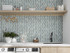 Ireland Series Marble Mosaic Dublin IRD-PK01 kitchen backsplash tile install