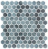 Luxacious Bay 1 inch hexagon recycled glass tile mosaic LXB-5444 Java Lagoon