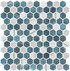 Aragon Hills AGH-5411 Qassle Blu recycled glass tile mosaic hexagon
