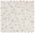 NB829 Calacatta Gold Honed 2 x 2 hexagon Marble Mosaic at BELK Tile 9 sheets together
