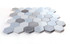NB4091 Deep Ocean 2 x 2 hexagon Marble Mosaic at BELK Tile Angle View