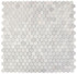 NBO1129 White Polished 2 x 2 Hexagon Marble Mosaic 9 sheets together