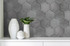 Serra SRA-6393 Romana Hex 9 x 10 matte Tile Wall Installation