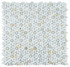 NB3915 Wild Flower Calacatta Gold Marble Mosaic Tile