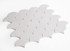 NB686 Fish Scale thassos White Marble Mosaic Angle View