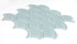 NB3670 Fish Scale Turquoise Glass Mosaic Tile Angle View