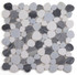 NBO1126 Sliced Pebble Deep Ocean Marble Mosaic