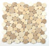 NB4118 Sliced Pebble Mix Brown Marble Mosaic Tile