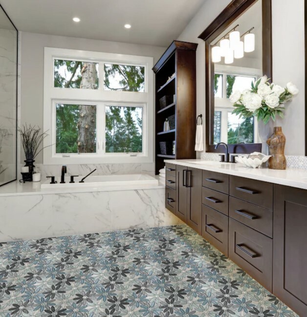 bathroom glass tile ideas