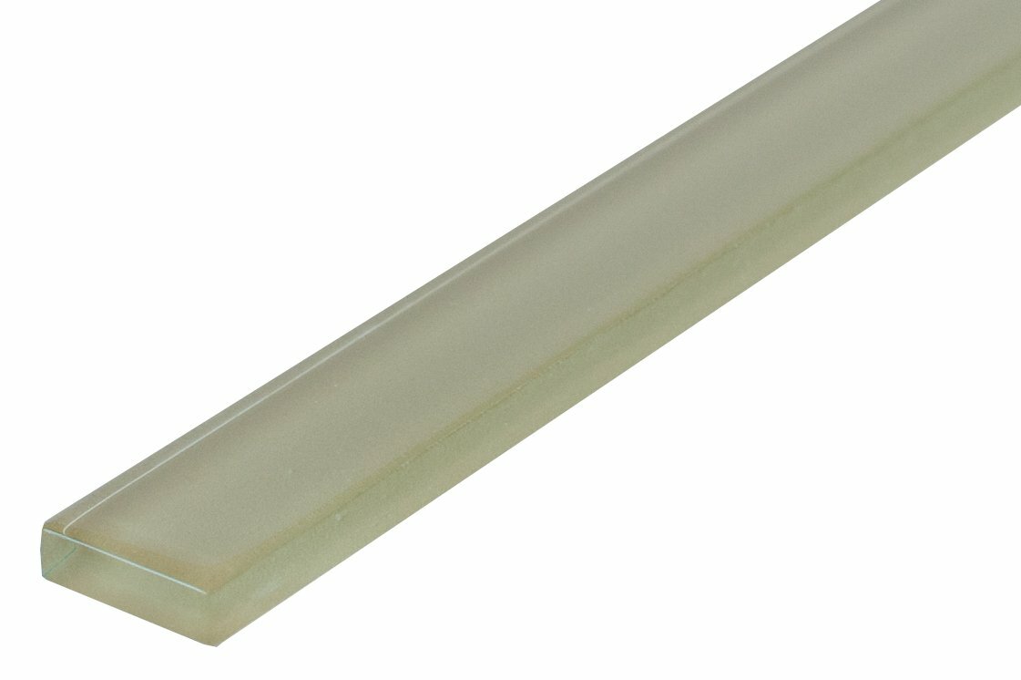 Glass Tile Liner Bar 1 x 12 Olive Branch 531073 BELK Tile
