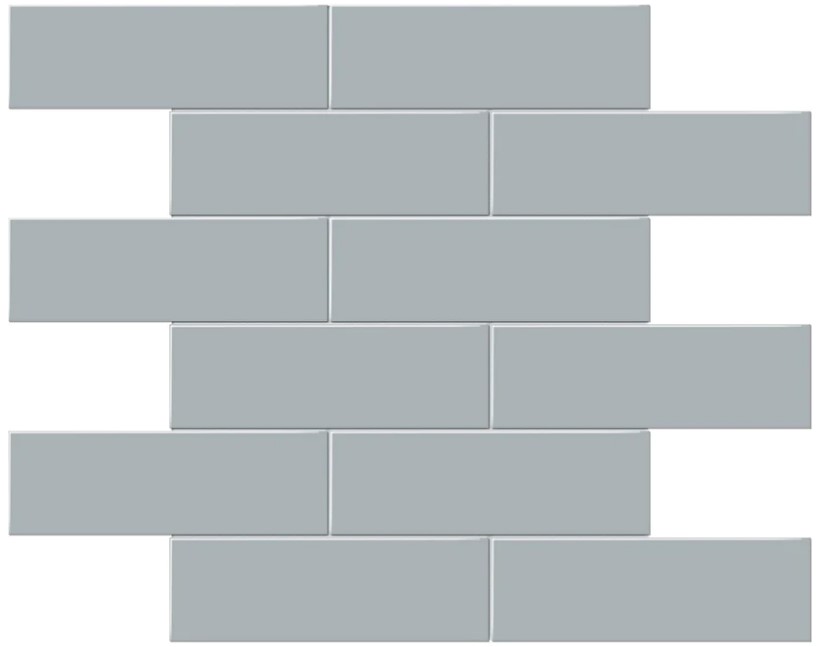 glico°・*:.。.☆ Anatolia 2 x 6 Brick Mosaic 4501-0502-0 GLOSSY Cloud Blue