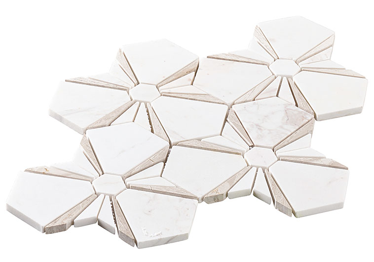 Nectura Marble Mosaic Waterjet Tile NEC-6292 Votage