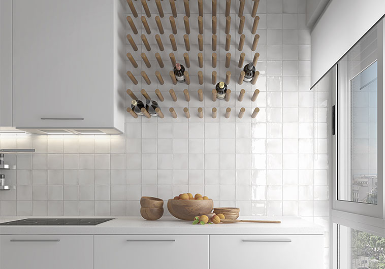 Manacor Series 4 x 4 ceramic field tile MAN-26919 White