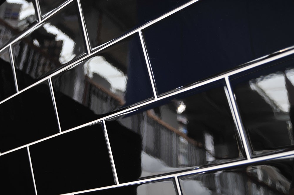 Shop Black kitchen backsplash tiles | Black Mosaic Tile Backsplashes | Black discount subway tiles | BELK Tile