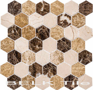 Bella Glass Tiles Colonial 2 Inch Hex Rock Haven