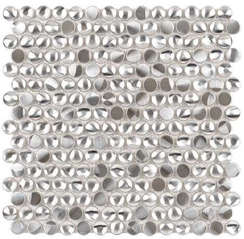 Stainless Steel Penny Pebble Metal Mosaic Tile