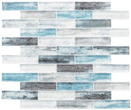 Bella Glass Tiles Metropolis Series MET762 Parker Blue