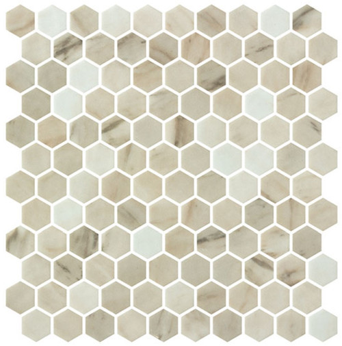 Grenada Views Hexagon Recycled Glass GV5403 Cordoba Mist