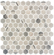Aragon Hills AGH-5414 Python Haze recycled glass tile mosaic hexagon 