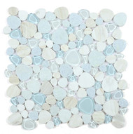NB4633 Marina Glass and Stone Pebble Mosaic Tile