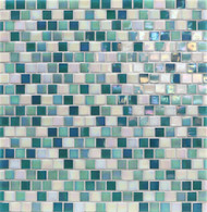 Aquarius Calypso Iridescent Recycled Glass Mosaic at BELK Tile AQR-5/8x5/8-Calypso
