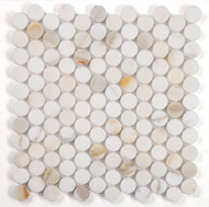 NB3622 Calacatta Polished Penny Round Marble Mosaic