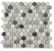 NB3933 Grassland Penny Round Marble Mosaic