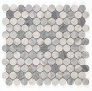 NB3690 Penny Round Marble Dusk Honed Full Sheet