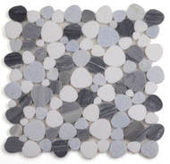 NBO1126 Sliced Pebble Deep Ocean Marble Mosaic