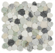 NB3696 Sliced Pebble Grassland Marble Mosaic