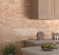 Equipe Raku Series Nude 2.5" x 8" Ceramic subway tile kitchen backsplash install