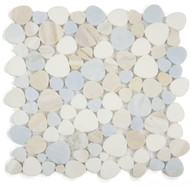 NB3506 Sliced Pebble Sky Marble Mosaic Tile