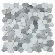 NB678 Sliced Pebble Dusk Marble Mosaic Tile