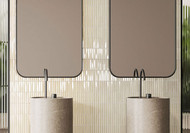 Finestra Collection FST-1252 Canvas 8 x 8 tile vanity backsplash install photo