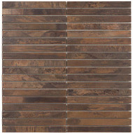 UBC Antique Copper Tile Backsplash 5/8 x 6 Mosaic 525-013