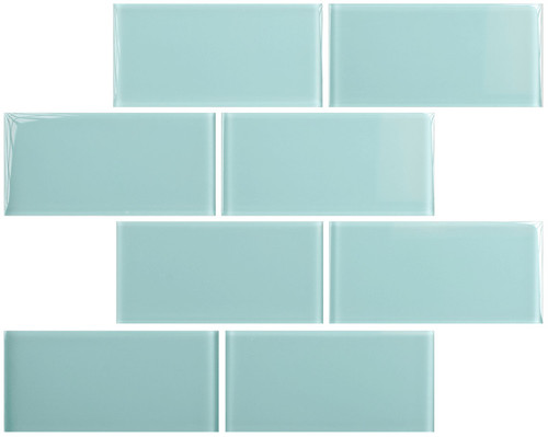 3 x 6 Marine Mist 444-182 Glass Subway Tile
