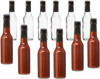 5 oz, Glass Woozy Hot Sauce Bottles - Case of 12 with Screw Caps, Inserts & Shrink Capsules