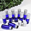 Blue Roller Bottles for Essential Oils (12 PACK) - Roll-On Leakproof Empty Roller Bottles with Stainless Steel Inserts - Oils and Aromatherapy (5ml)