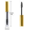 Empty Mascara Tube and Wand, DIY Mascara Container with Cap, 4ml Eyelash Tubes Vials Bottle with Rubber Inserts and Funnels Kit for Castor Oil 10Pcs(Gold)