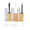 10ml Empty Mascara Tube Eyeliner Cream Container Bottle, Lip Gloss Bottle with 3 Piece Funnel & Rubber Inserts for Castor Oil(Golden)