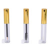 10ml Empty Mascara Tube Eyeliner Cream Container Bottle, Lip Gloss Bottle with 3 Piece Funnel & Rubber Inserts for Castor Oil(Golden)