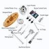 Cocktail Shaker Set Bartender Kit, 13 Piece Bar Set with Bamboo Stand Stainless Steel Bartending Tools Set with 24oz Martini Shaker, Muddler and More for Home Bar Foolproof Drink Mixing